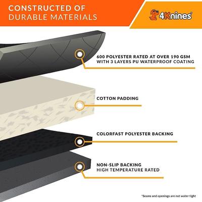 Show full view: 4Knines Rear Bench Seat Cover with Hammock, Gray, Regular slide 6 of 12