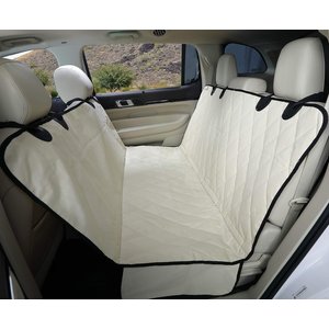4Knines Rear Bench Seat Cover with Hammock, Tan, Regular