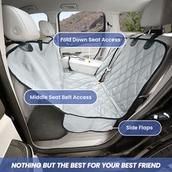 4Knines Split Rear Seat Cover with Hammock, Black, Regular slide 2 of 7