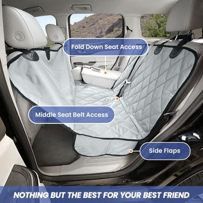 Show full view: 4Knines Split Rear Seat Cover with Hammock, Black, Regular slide 4 of 11