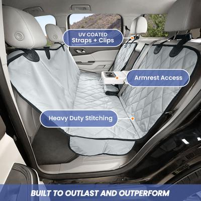 Show full view: 4Knines Split Rear Seat Cover with Hammock, Black, Regular slide 3 of 11
