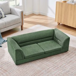 8VR Oversized Linen Fabric Comfort Lounging Couch Chair Novelty Furniture Style Sofa Dog Bed, Large, Olive Green slide 2 of 9