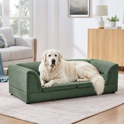 8VR Oversized Linen Fabric Comfort Lounging Couch Chair Novelty Furniture Style Sofa Dog Bed, Large, Olive Green slide 1 of 9