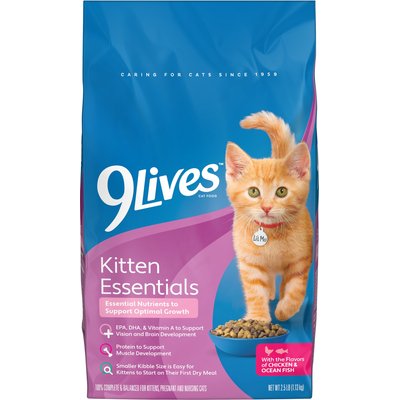 9 Lives 9 Lives Chicken & Ocean Fish Kitten Dry Cat Food, 2.5-lb bag