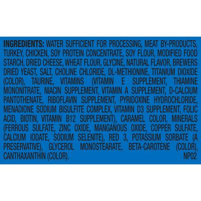 Show full view: 9 Lives Hearty Cuts with Real Turkey & Cheese in Gravy Wet Cat Food, 5.5-oz can, case of 4 slide 5 of 8