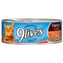 9 Lives Hearty Cuts with Real Turkey, Chicken & Cheese in Gravy Canned Cat Food, 5.5-oz, case of 24