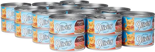 Show full view: 9 Lives Hearty Cuts with Real Turkey, Chicken & Cheese in Gravy Canned Cat Food, 5.5-oz, case of 24 slide 4 of 7