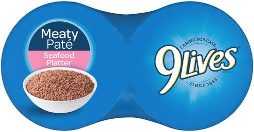 Show full view: 9 Lives Meaty Pate Seafood Platter Wet Cat Food, 5.5-oz can, case of 4 slide 4 of 9