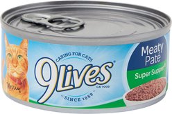 9 Lives Meaty Pate Super Supper Canned Cat Food, 5.5-oz, case of 24