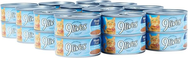 9 Lives Meaty Pate with Real Ocean Whitefish Canned Cat Food