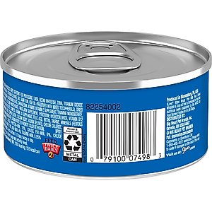 9 Lives Meaty Pate with Real Ocean Whitefish & Tuna Pate Wet Kitten Food, 5.5-oz can, case of 24