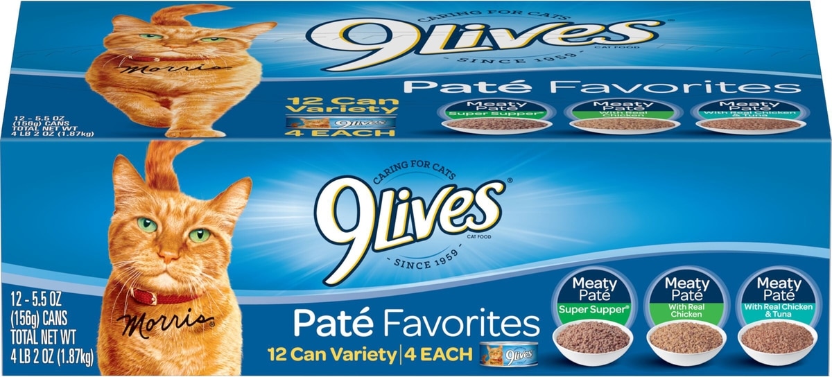 9 Lives Pate Favorites Variety Pack Canned Cat Food