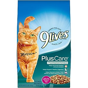 9 Lives Plus Urinary Tract Health Dry Cat Food, 3.15-lb bag