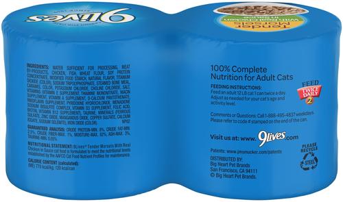 Show full view: 9 Lives Tender Morsels with Real Chicken In Sauce Wet Cat Food, 5.5-oz can, case of 4 slide 3 of 8