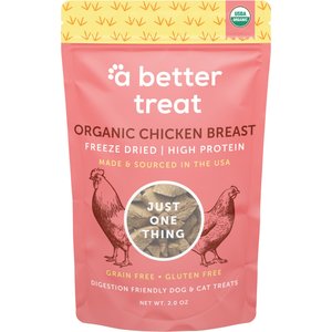 A Better Treat Organic Freeze-Dried Chicken Breast Dog & Cat Treats, 2-oz bag