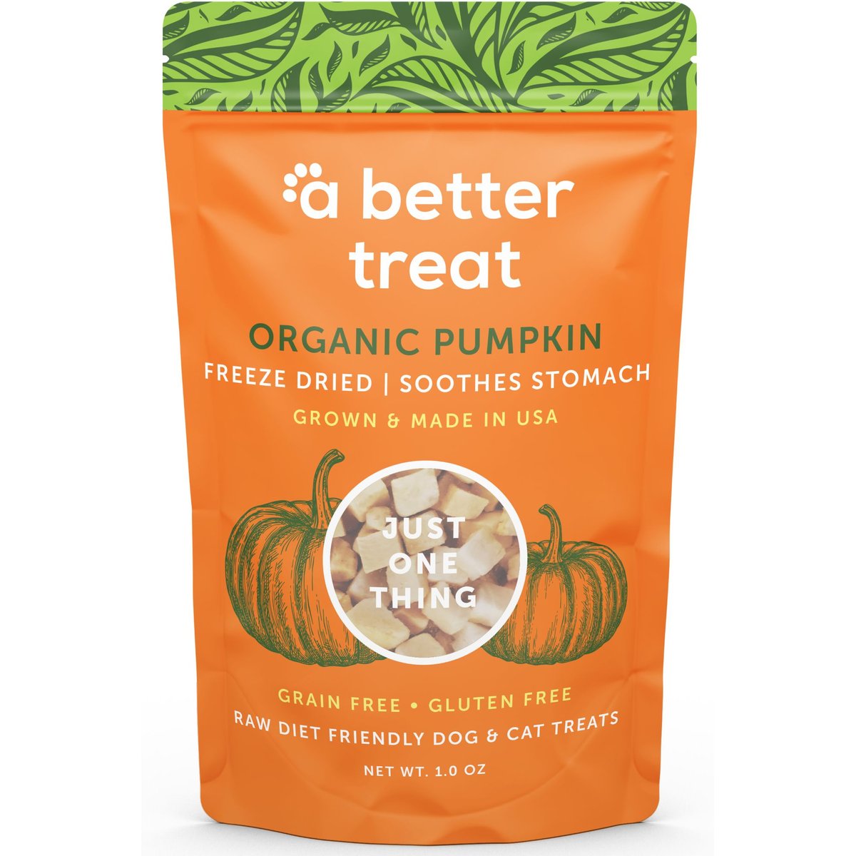 A Better Treat Organic Freeze-Dried Pumpkin Organic Dog & Cat Treats, 1-oz bag