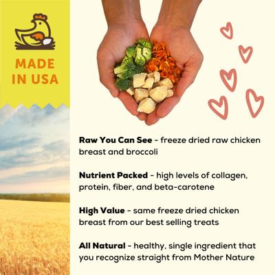 Show full view: A Better Treat Raw You Can See Chicken Recipe High-Protein Kibble & Raw Freeze-Dried Dog Food, 3-lb bag slide 5 of 10