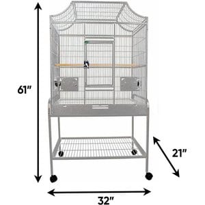 A&E Cage Company Elegant Style Flight Bird Cage, Platinum, Medium