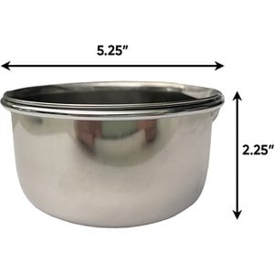 A&E Cage Company Stainless Steel Bird Coop Cup with Ring & Bolt, 10-oz