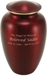 A Pet's Life Classic Brass Personalized Dog & Cat Urn, Crimson, X-Large