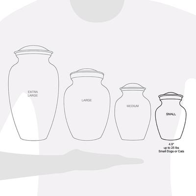 Show full view: A Pet's Life Classic Brass Personalized Dog & Cat Urn, Violet, Small slide 5 of 6