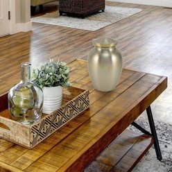 A Pet's Life Classic Paw Print Personalized Dog & Cat Urn, Pewter, Small slide 2 of 5