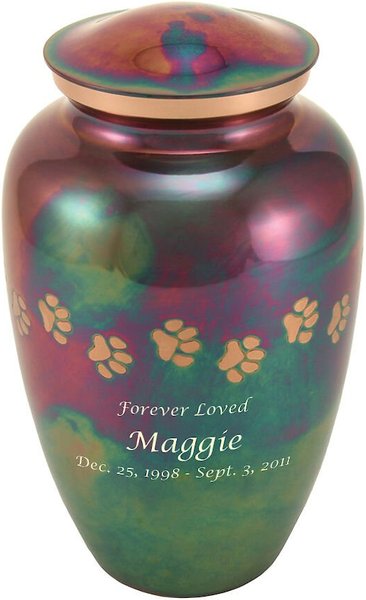 A Pet's Life Classic Paw Print Personalized Dog & Cat Urn