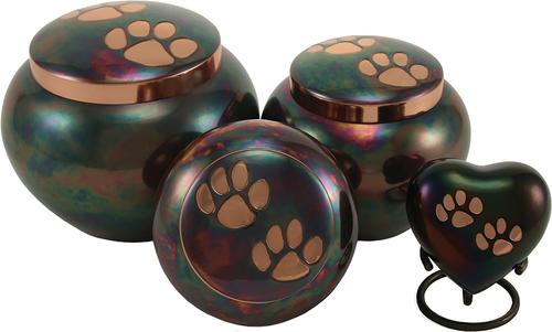 Show full view: A Pet's Life Odyssey Paw Print Dog & Cat Urn, Raku/Copper, Medium slide 2 of 7