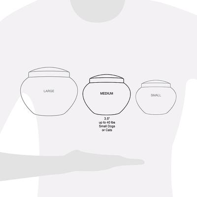 Show full view: A Pet's Life Odyssey Paw Print Dog & Cat Urn, Raku/Copper, Medium slide 6 of 7