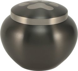 A Pet's Life Odyssey Paw Print Dog & Cat Urn, Slate/Pewter, Large