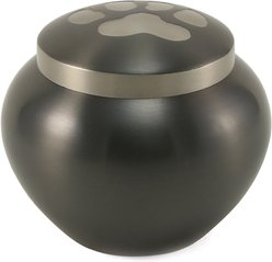 A Pet's Life Odyssey Paw Print Dog & Cat Urn, Slate/Pewter, Medium