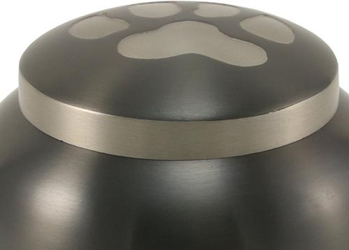 Show full view: A Pet's Life Odyssey Paw Print Dog & Cat Urn, Slate/Pewter, Medium slide 4 of 7