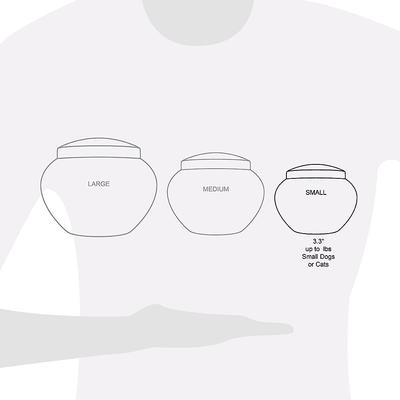 Show full view: A Pet's Life Odyssey Paw Print Dog & Cat Urn, Slate/Pewter, Small slide 7 of 8