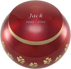 A Pet's Life Odyssey Personalized Dog & Cat Urn, Crimson, Large