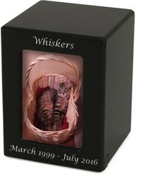 A Pet's Life Photo Frame Personalized Dog & Cat Urn, Black, Small