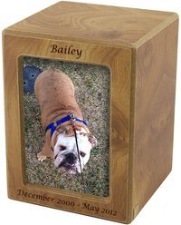 A Pet's Life Photo Frame Personalized Dog & Cat Urn, Natural, Medium