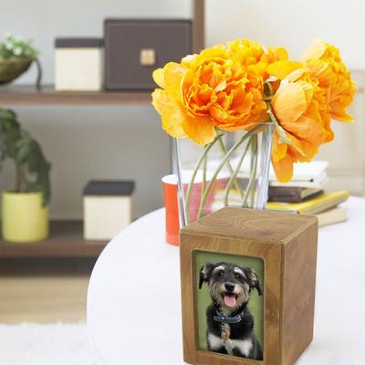 Show full view: A Pet's Life Photo Frame Personalized Dog & Cat Urn, Natural, Medium slide 2 of 6