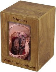 A Pet's Life Photo Frame Personalized Dog & Cat Urn, Natural, Small