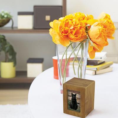 Show full view: A Pet's Life Photo Frame Personalized Dog & Cat Urn, Natural, Small slide 2 of 6