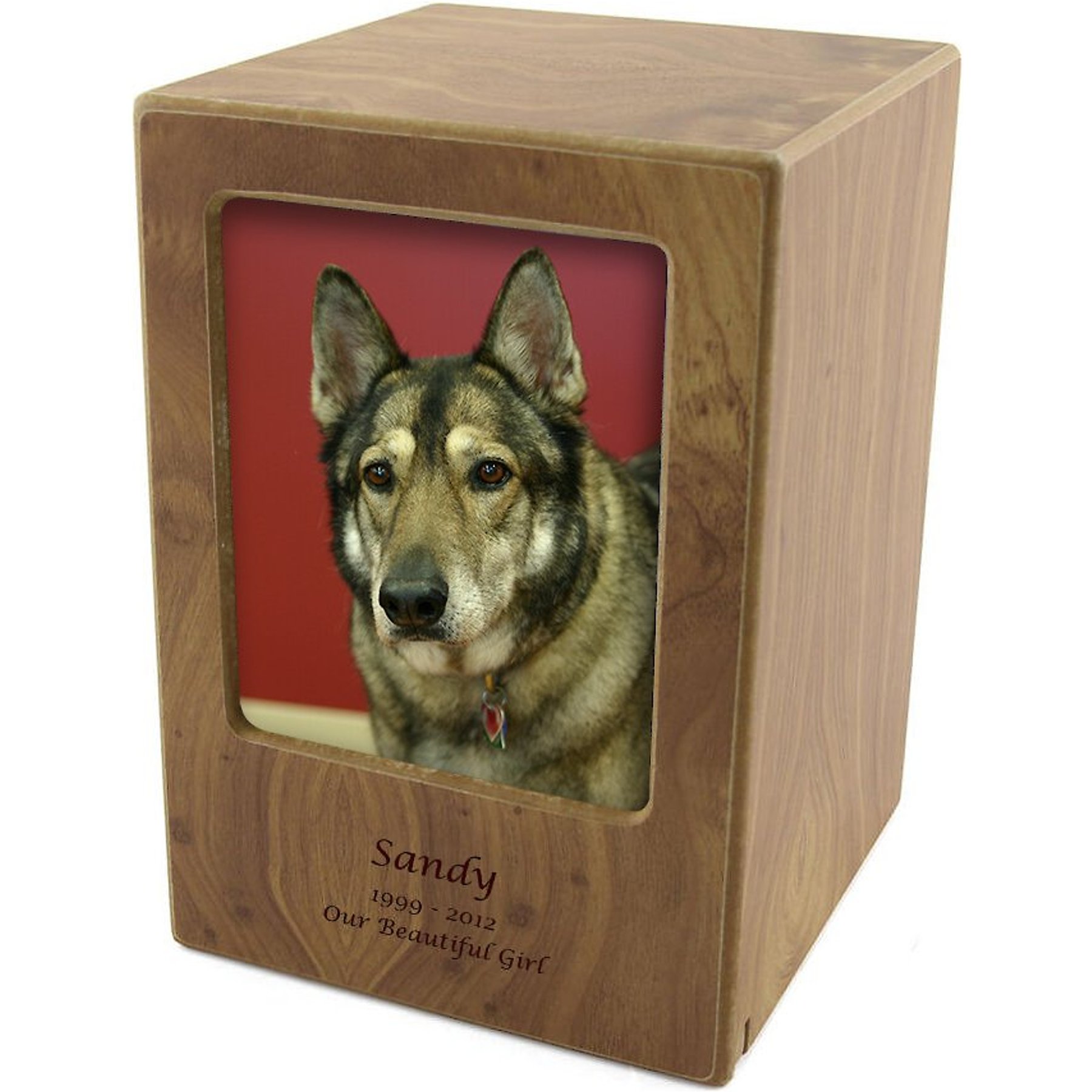 A Pet's Life Photo Frame Personalized Dog & Cat Urn, Natural, X-Large