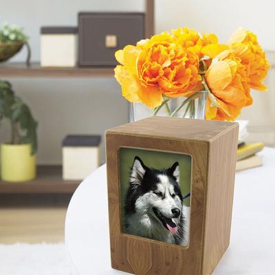 Show full view: A Pet's Life Photo Frame Personalized Dog & Cat Urn, Natural, X-Large slide 2 of 6