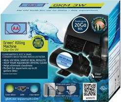 AA Aquarium Green Killing Machine Clip-On UV System, 3-watt