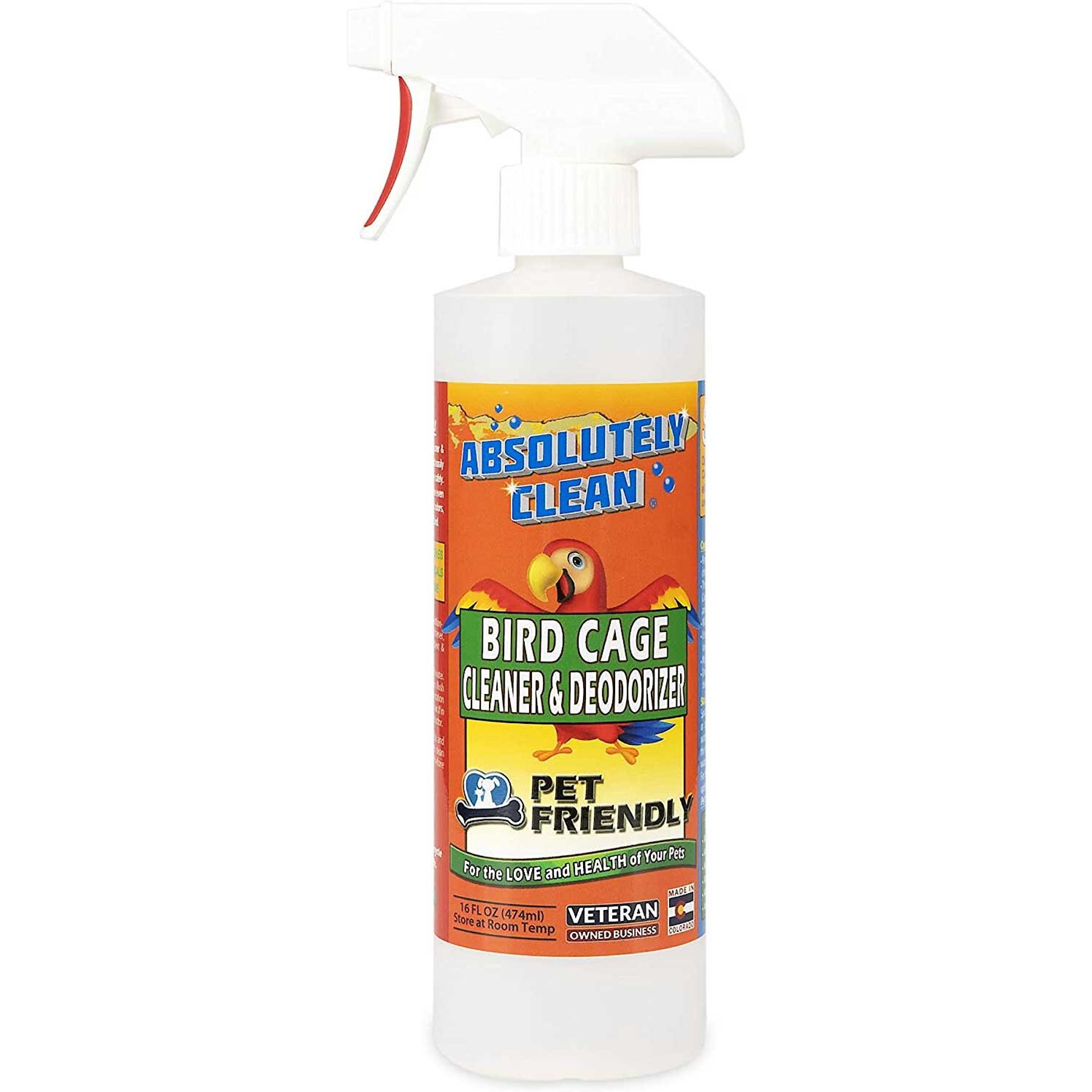 Absolutely Clean Bird Cage Cleaner & Deodorizer, 16-fl oz bottle