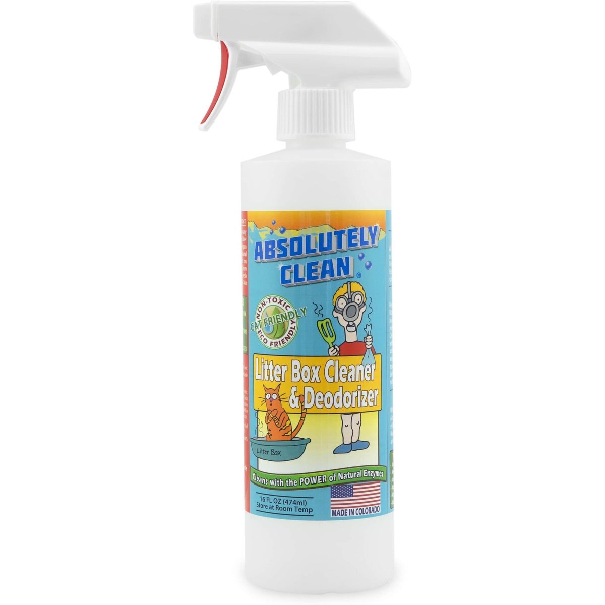 Absolutely Clean Cat Litter Box Cleaner & Deodorizer, 16-fl oz bottle