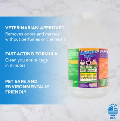 Show full view: Absolutely Clean Small Animal Cage Cleaner & Deodorizer, 128-oz bottle slide 2 of 3