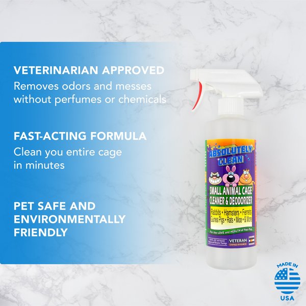 Show full view: Absolutely Clean Small Animal Cage Cleaner & Deodorizer, 16-oz bottle slide 5 of 6