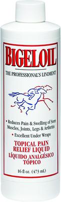 Show full view: Absorbine Bigeloil Topical Rub for Sore Muscles, Joints & Arthritis Pain Relief Horse Liniment Liquid, 16-fl oz bottle slide 1 of 4