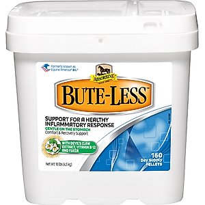 Absorbine Bute-Less with Devil’s Claw, Vitamin B-12 & Yucca Comfort & Recovery Support Pellets Horse Supplement, 10-lb tub