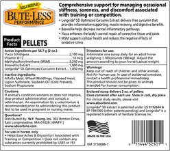 Absorbine Bute-Less Performance Healthy Inflammatory Response Horse Supplement Pellets, 3.75-lb tub, 30 Day Supply slide 2 of 6