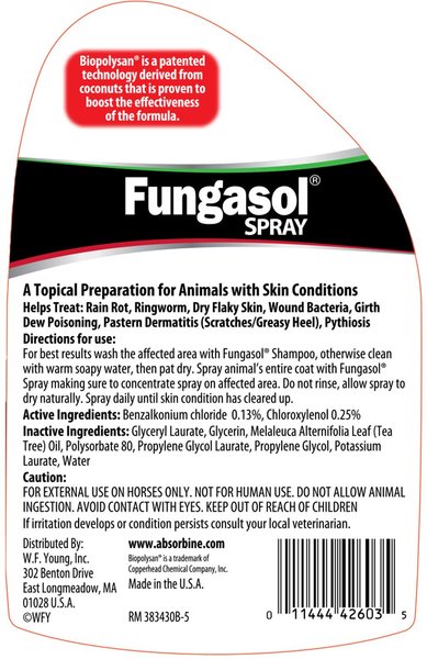 Show full view: Absorbine Fungasol Horse Spray, 22-fl oz bottle slide 2 of 5